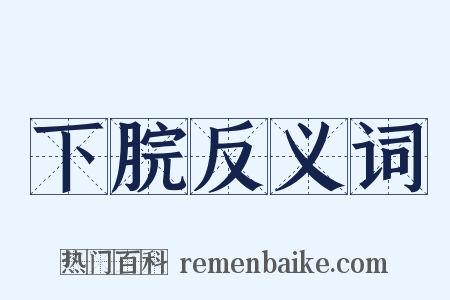 下脘反义词是什么意思的图片